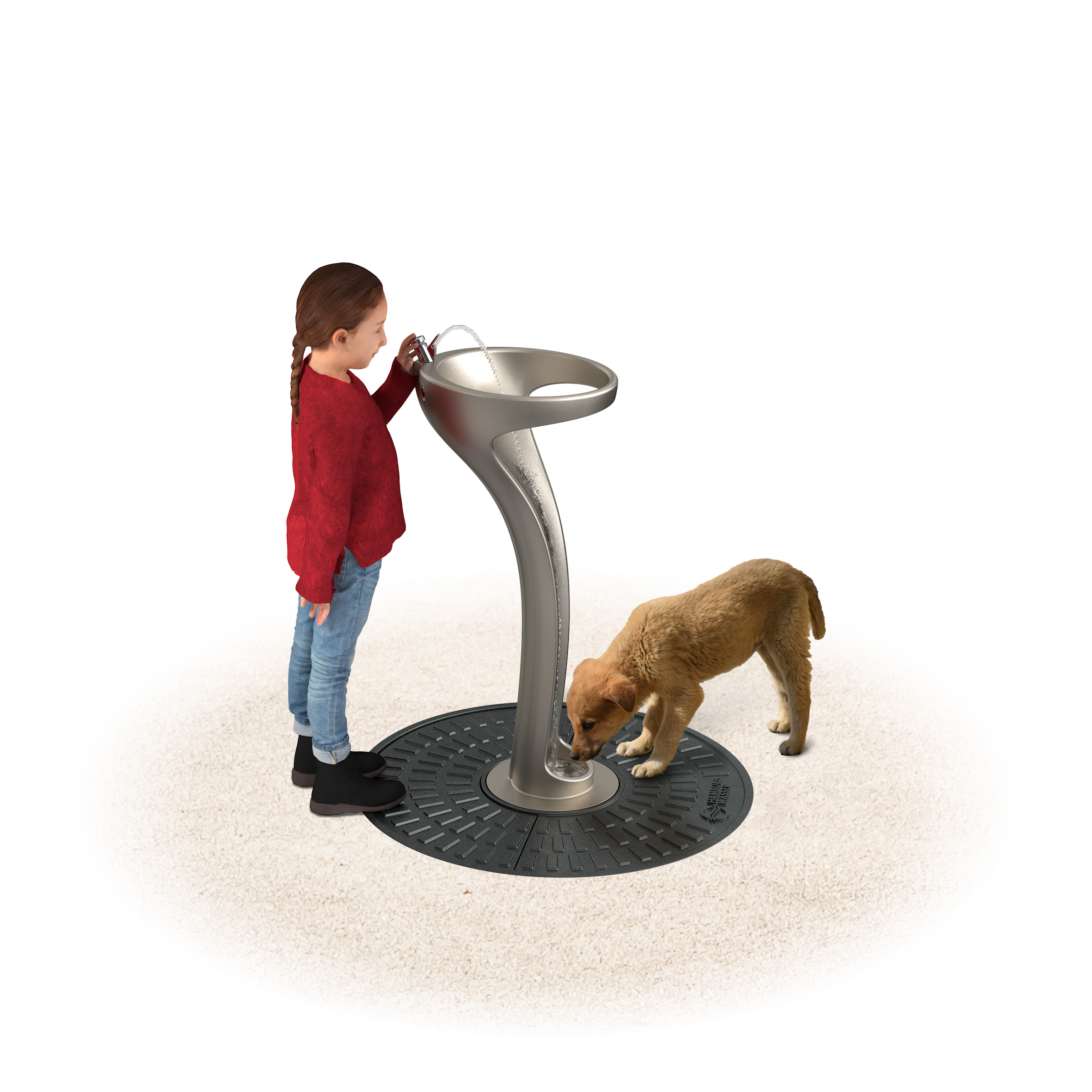 IONDESIGN_Trinkbrunnen_Nutzung_Kind_Hund